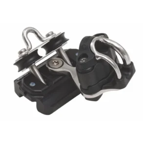 SYSTEM 22 - MAIN BALL BEARING CAR, SINGLE PIVOTING PLAIN BEARING SHEAVES, STAINLESS EYESTRAP)